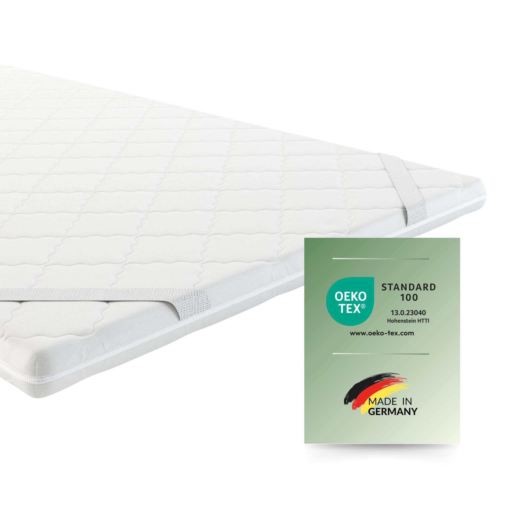 MSS e.K. Relax Komfortschaumtopper 200 x 90 x 6 cm Matratzentopper mit atmungsaktivem Bezug für Schlafkomfort Oeko-TEX Zertifiziert Made in Germany
