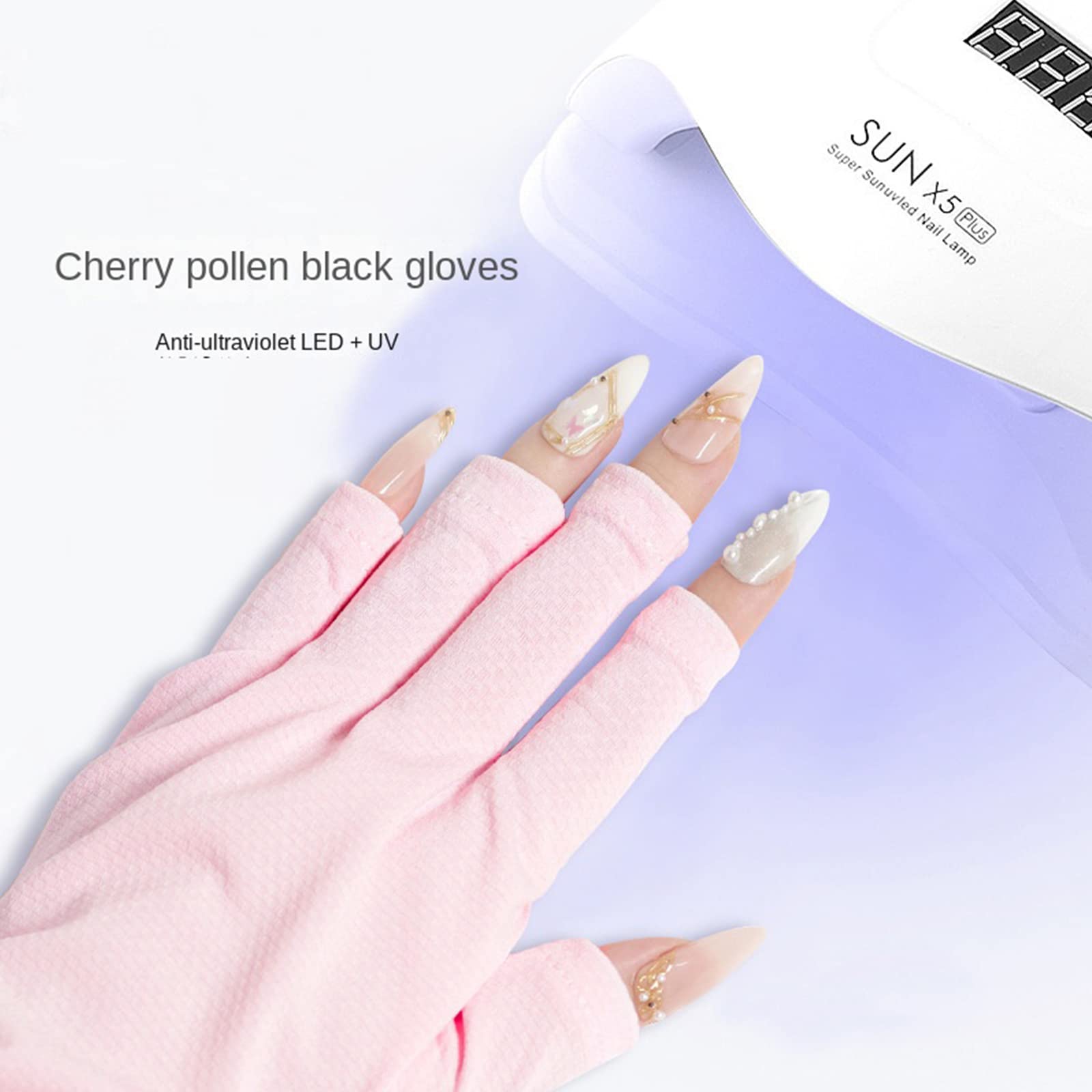 NVOQILIN Handschuh für LED-Lampe, Trockner, Licht, Maschinenschutz, Handschuhe, UV-Schutz, Kunstwerkzeug für Salons, Zuhause Drogerie & Körperpflege