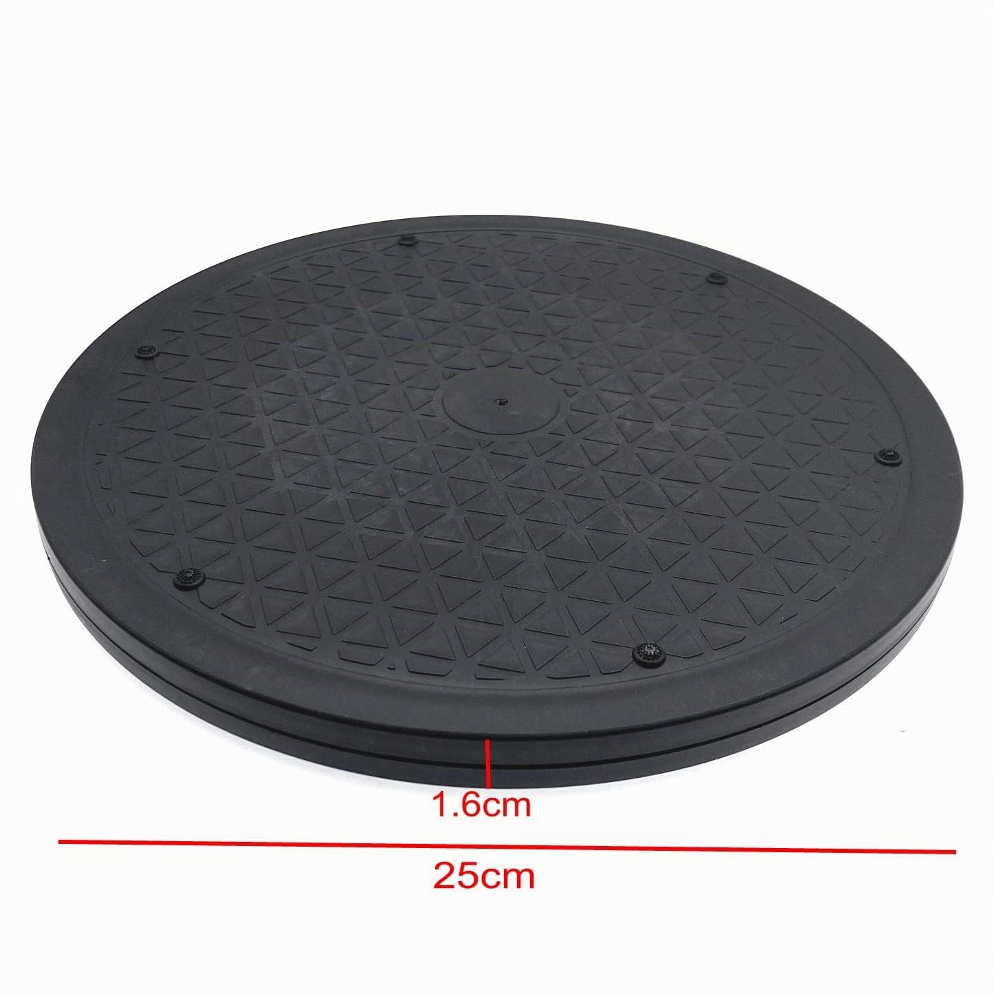 CCHAMP Plateau tournant Lazy Susan de 25 cm, plateforme rotative à 360 degrés, base pivotante polyvalente, plateau tournant pour TV, support de moniteur PC, plantes bonsaï