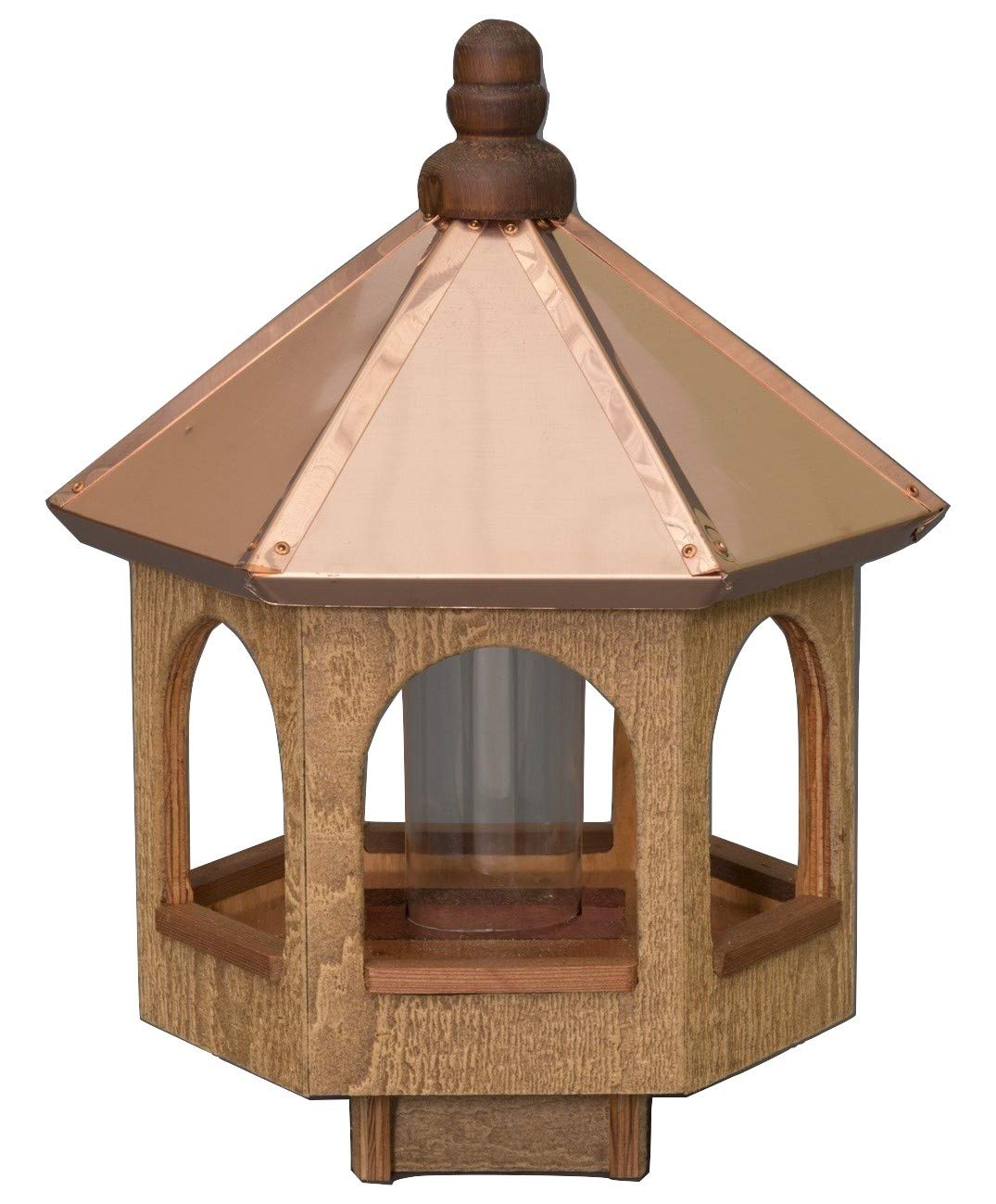 Saving Shepherd 20" Copper TOP Bird Feeder - 14 in. Natural Cedar Gazebo Amish Handcrafted in Lancaster Pennsylvania USA