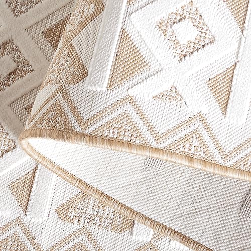 SAFAVIEH Tapete Lavable Outdoor 8 x 10 Natural Ivory miniatura 5