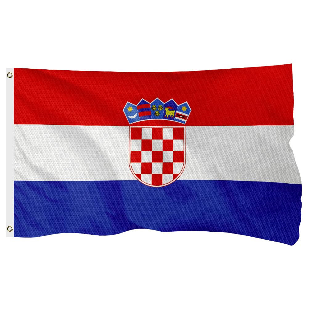 Drapeau croate extérieur grand format 1,2x1,8m polyester 400D anti-UV