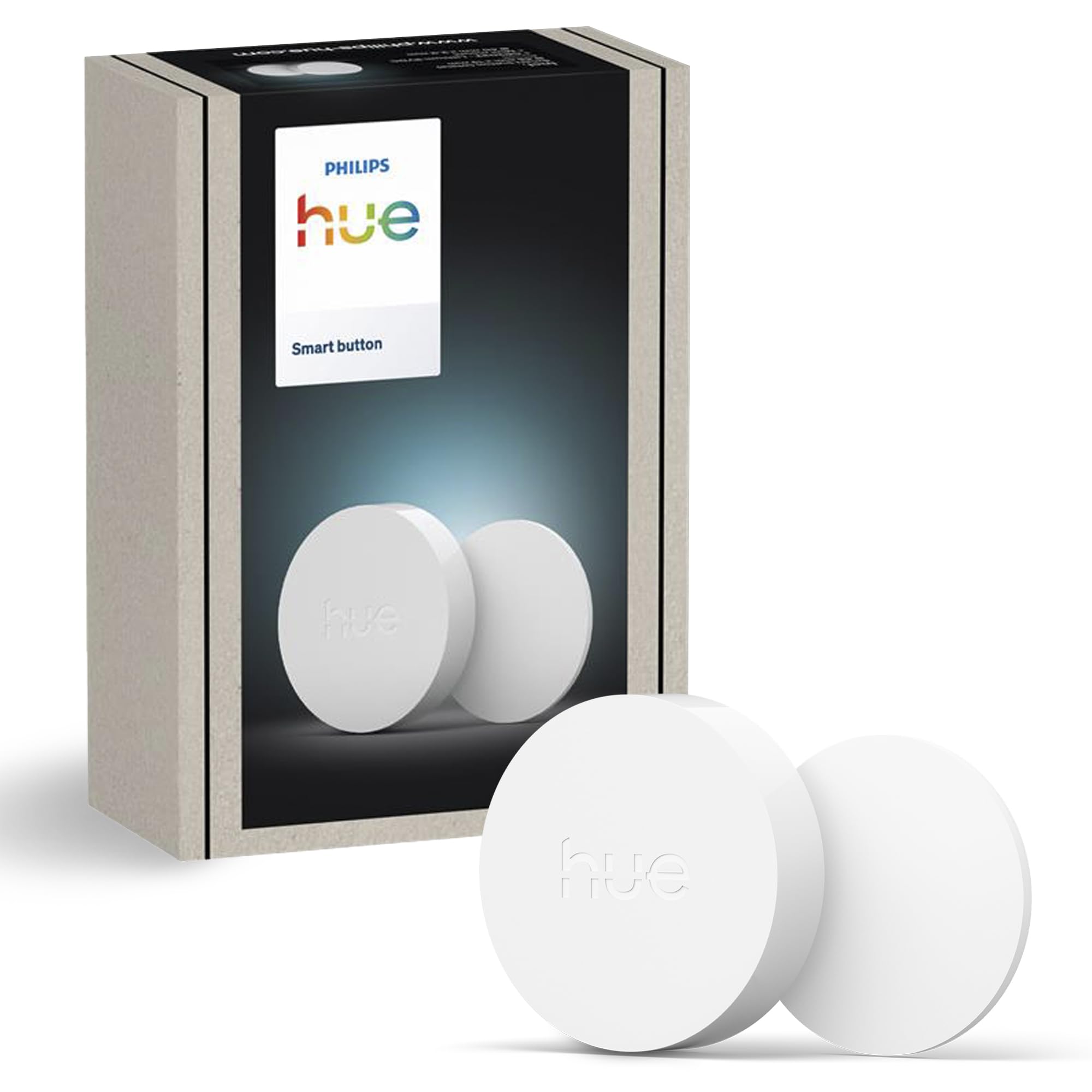 Philips Hue Philips Hue Smart Button for Hue Lighting Systems, Smart dimmer for Controlling Lights, Wireless Light Switch Without Installation, White