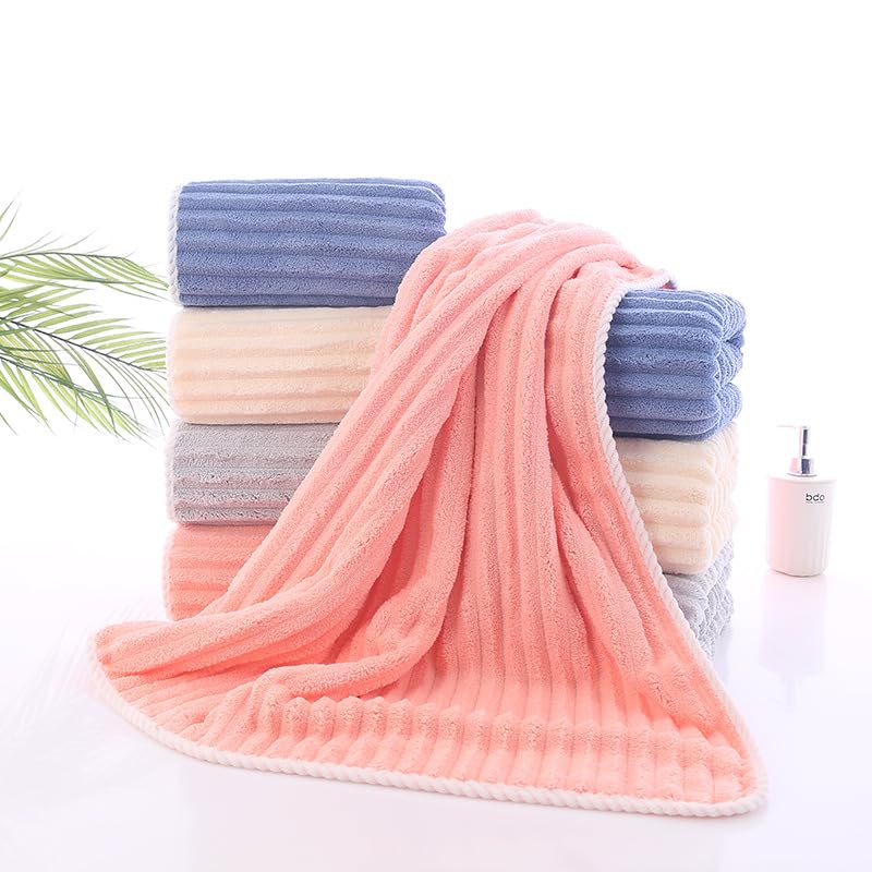 28X56 Inches Premium Bath Towel Durable Microfiber Coral Velvet Highly Absorbent Towels - Multipurpose Use as Bath Fitness