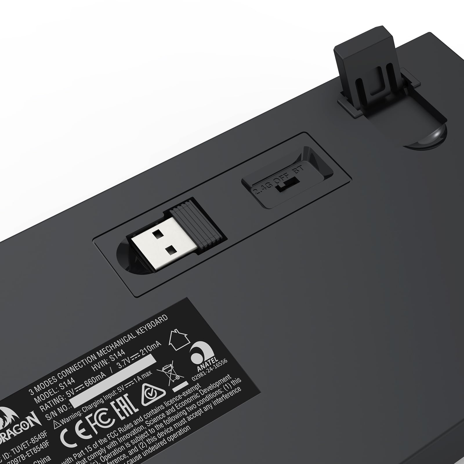 Redragon S144 Combo Teclado Ratón Inalámbrico 60% Dongle Compartido | combo teclado ratón gaming 60% K617 3 modos RGB ratón 7200DPI dongle compartido práctico