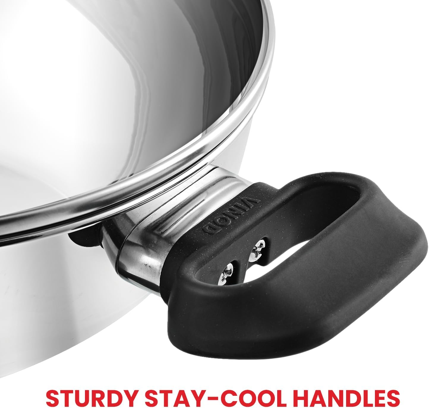 Vinod SS Kadhai Deluxe Induction Bottom 26cm SS lid