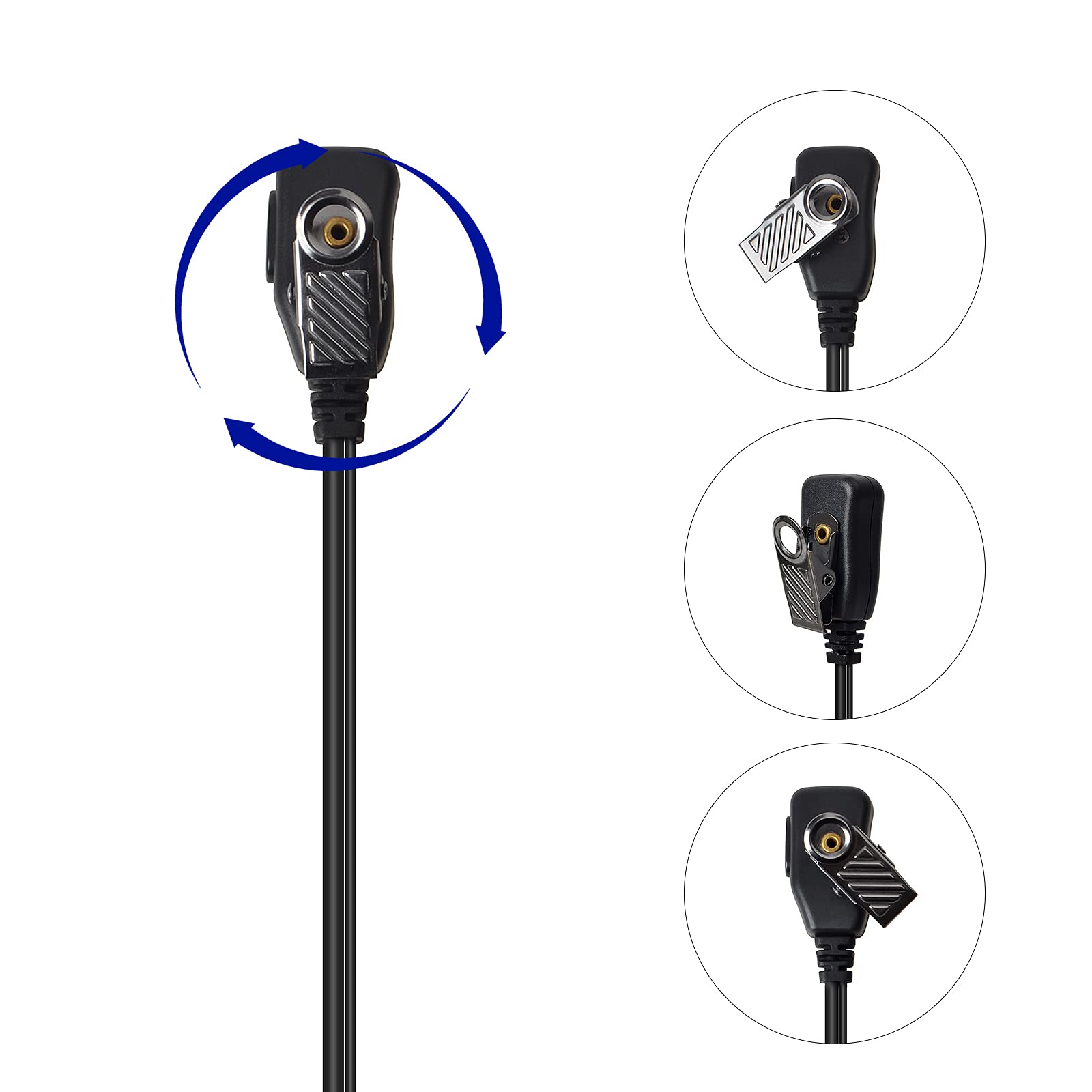 Walkie Talkie auricolare con microfono compatibile con Baofeng UV5R 888S UV-82HP Kenwood 2 Way Radio per la sicurezza Bodyguard Outdoor (G Forma, 2)