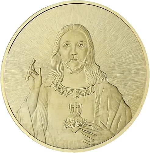 Moneda Cristo Moneda Jesús de Nazaret Monedas Predicador Dios Hijo Recuerdo Mesías Novedad Chapado en Oro
