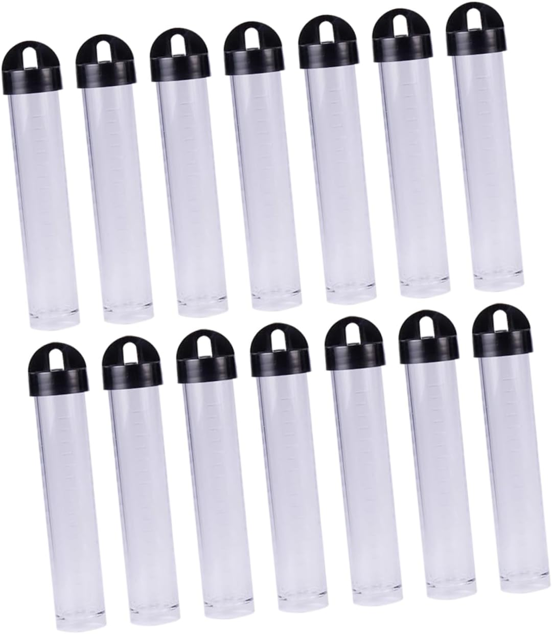 NUOBESTY 30pcs Cylindrical Bead Storage Tubes Lid Reusable Containers for Beads Jewelry and Craft Supplies Easy Open and