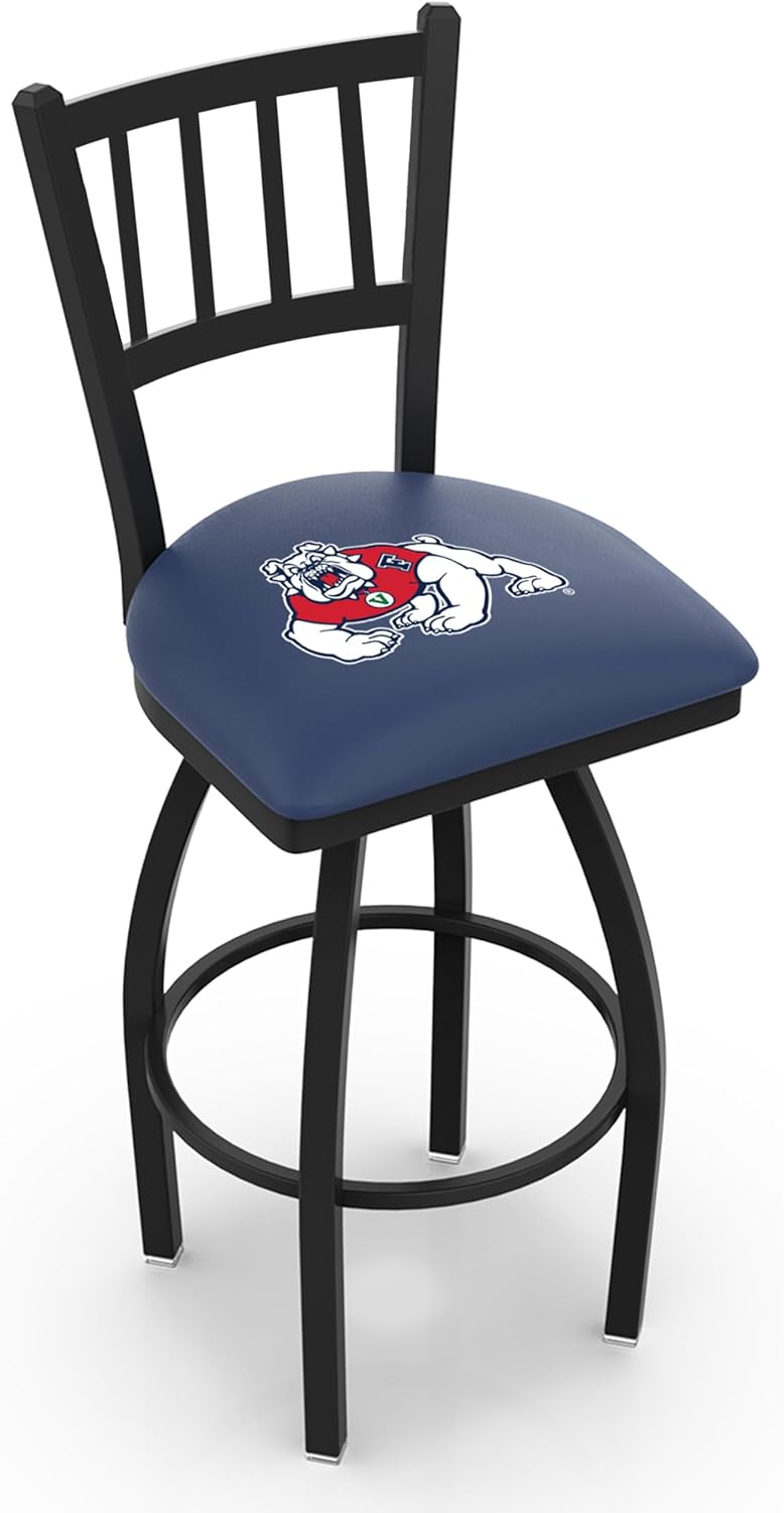 L018 Fresno State 25" Swivel Counter Stool with Black Wrinkle Finish