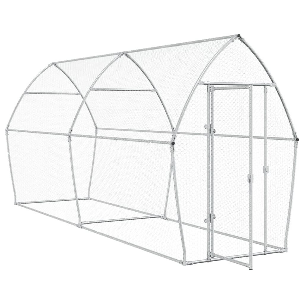 Recinzione per pollo, pollaio, gallina, gallina, XXL, in acciaio zincato, 400 x 105 x 182 cm
