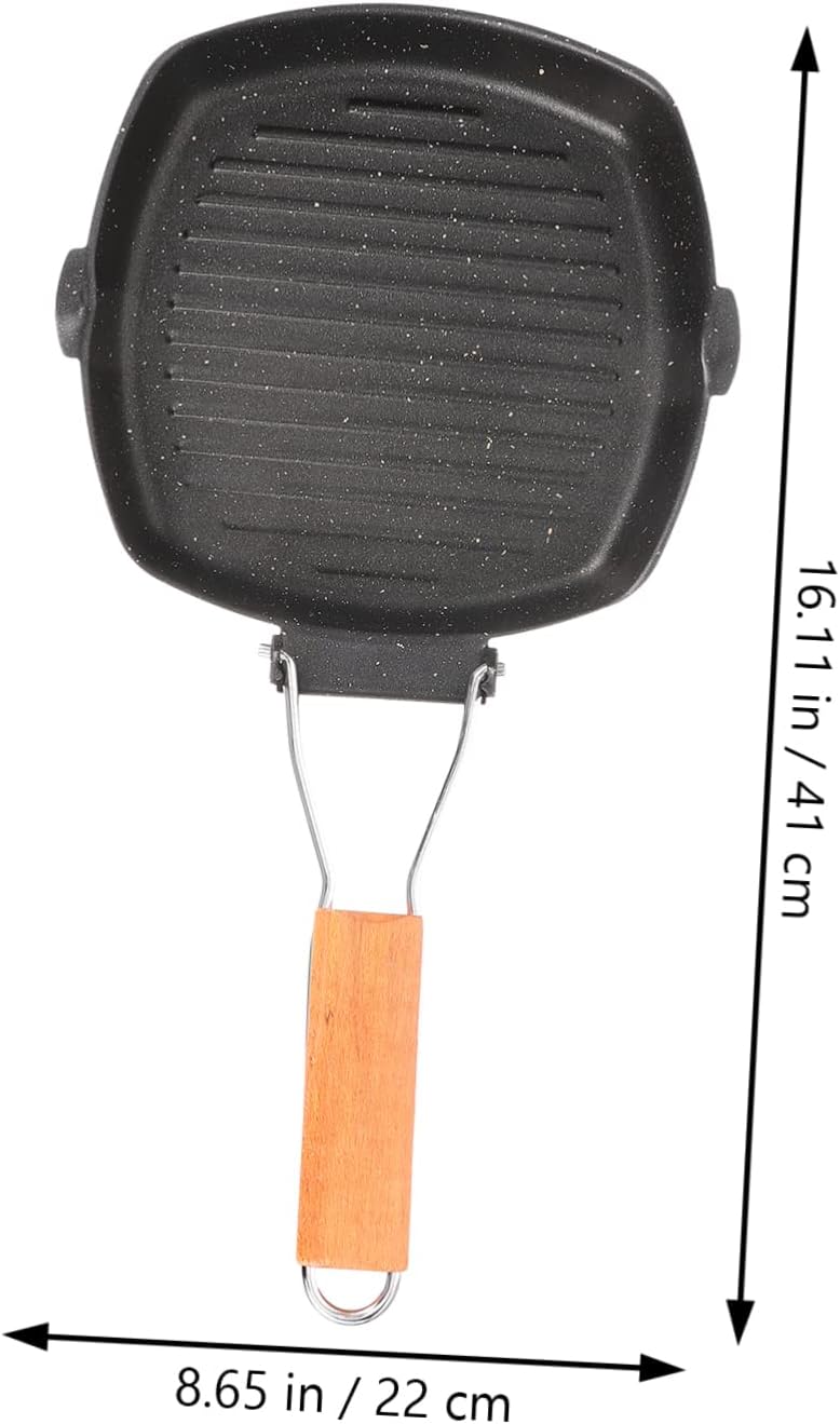 Abaodam Portable Baking Tray Griddle Frying Pan for Eggs Multifunctional Pan Frying Accessory Stove Top Griddle Carbon Steel