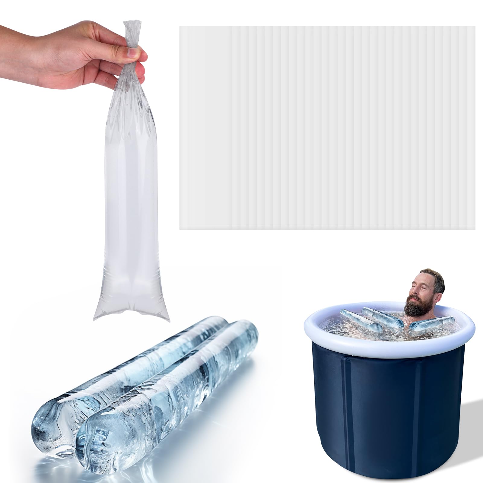 Anglekai Eisbadbeutel 10 Liter - Wiederverwendbare Gefrierbeutel Für Kältebad & Muskelregeneration