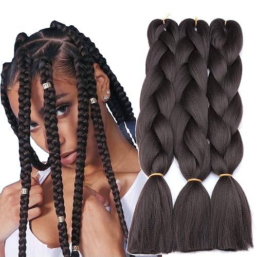 Original Jumbo Braids Hair Extension 3pcs Pure Black Color 24inch