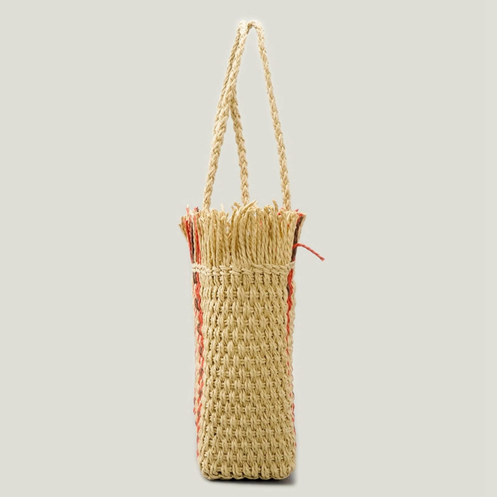 Bolso de Hombro de Playa de Gran Capacidad Tejido a Mano 2022 Bolso de Paja para Mujer Primavera/Verano Moda y Versátil (Color : Orange, Size : 27x35x12cm)