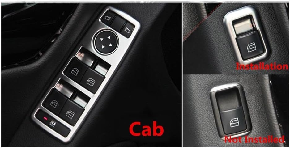 Interior Door Window Switch Chrome Cover Trim fits Tesla Model S 2012-2016