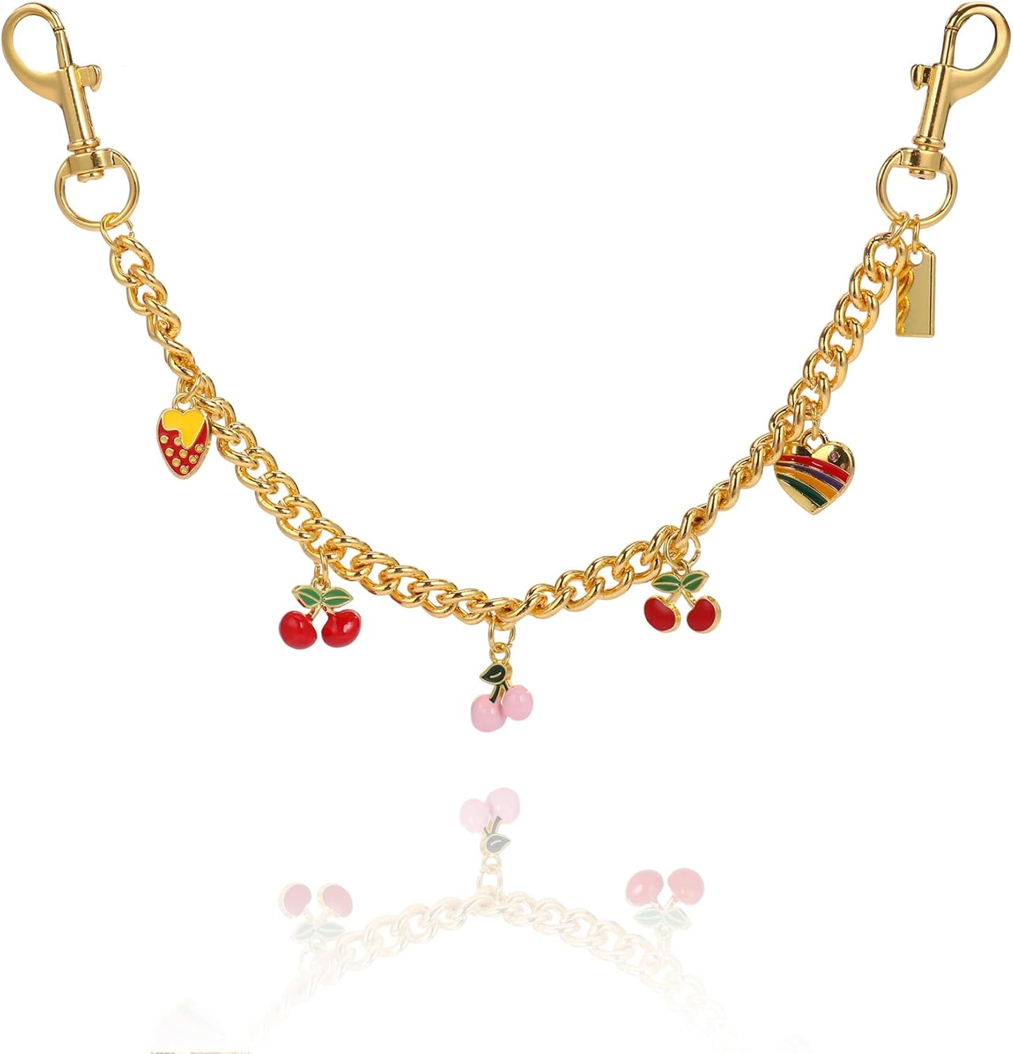 JIMYICLR Cute Bag Chain Charms for Handbag, Gold Purse Extender Chain, Wallet Chain Keychains Purse Charms for Women