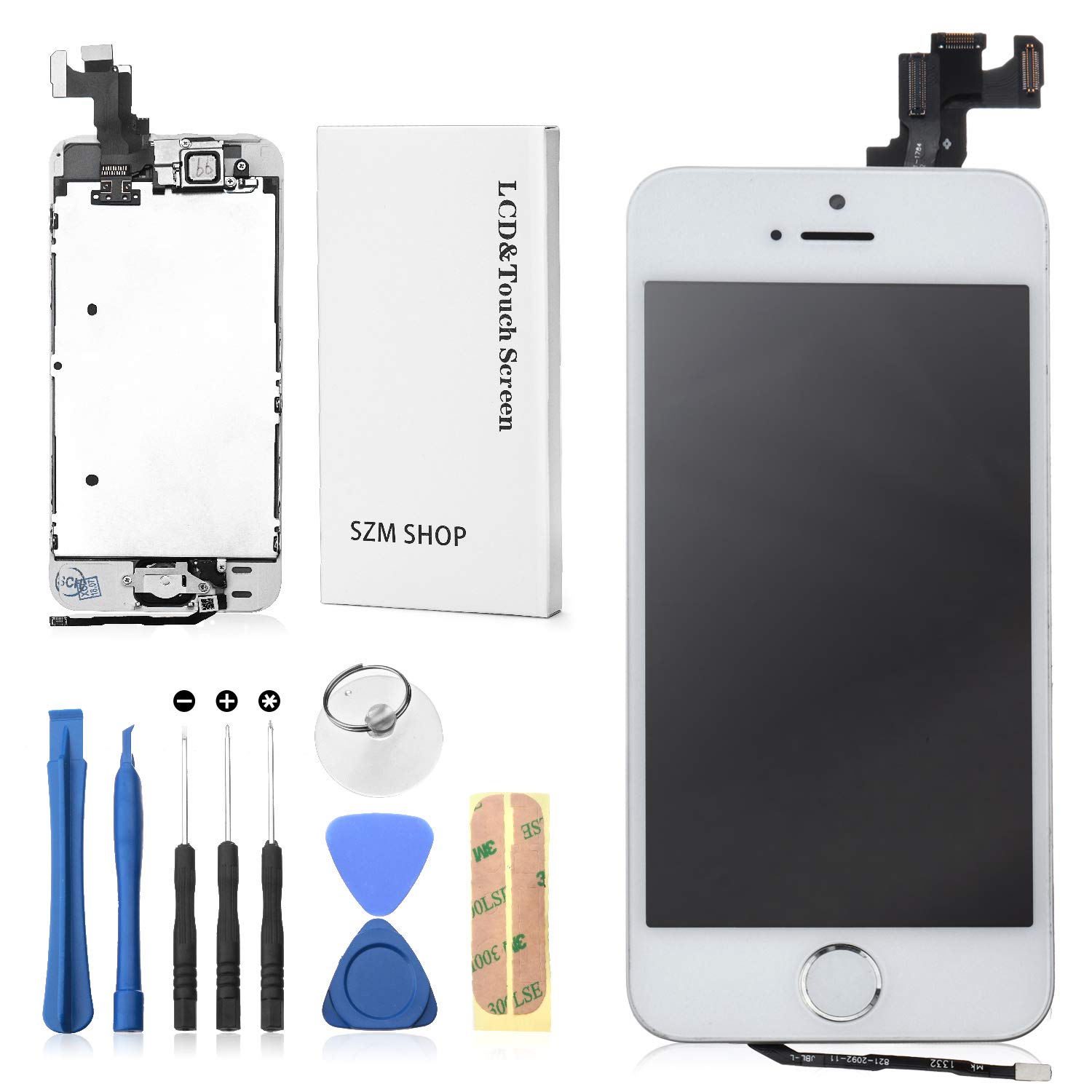 Amazon.co.jp: SZM iPhone5S フロントパネルセット 液晶パネルセット