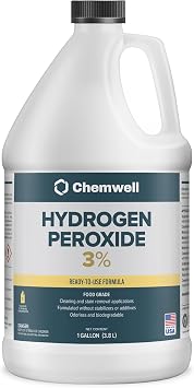 Chemwell 3% Hydrogen Peroxide - 1 Gallon - Multi-Purpose Cleaner for Home, Kitchen, Bath, and Laundry - Made in USA - for Household Use