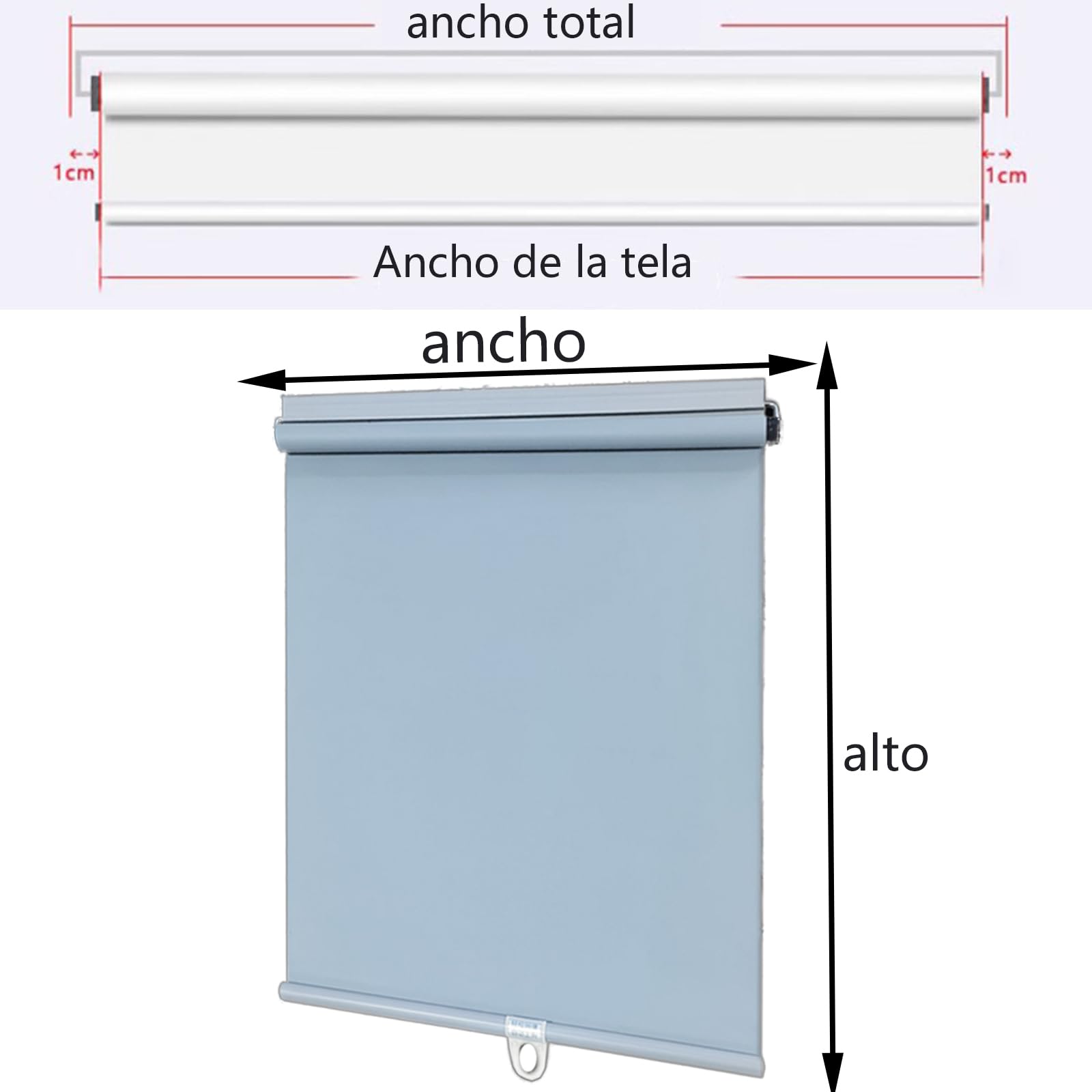 Estor Enrollable Opaco Protección Solar,estores Enrollables Parasol,parasoles Retráctiles Automáticos,Sin Perforaciones Estores Temporales,para Puertas Ventanas,Ancho X Alto (100cm x 150cm)