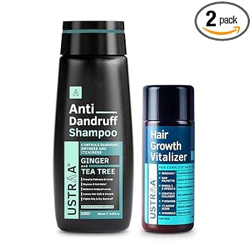 Ustraa Hair Growth Vitalizer - 100ml and Anti Dandruff Shampoo - 250ml