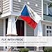 Anley Fly Breeze 3x5 Foot Czech Flag - Vivid Color and Fade proof - Canvas Header and Double Stitched - Czechia National Flags Polyester with Brass Grommets 3 X 5 Ft