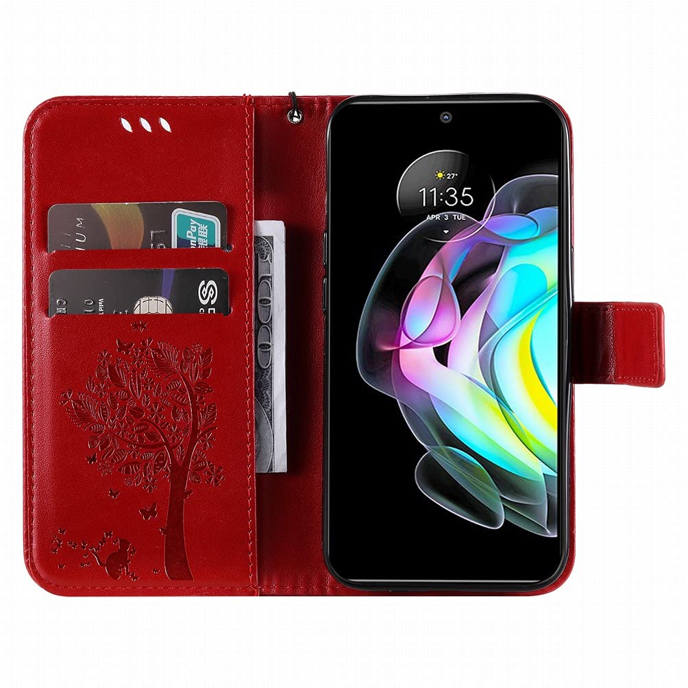 Custodia Revive A Libro Con Slot Per Carte E Cavalletto Per Motorola Moto Edge 20, Pelle Sintetica
