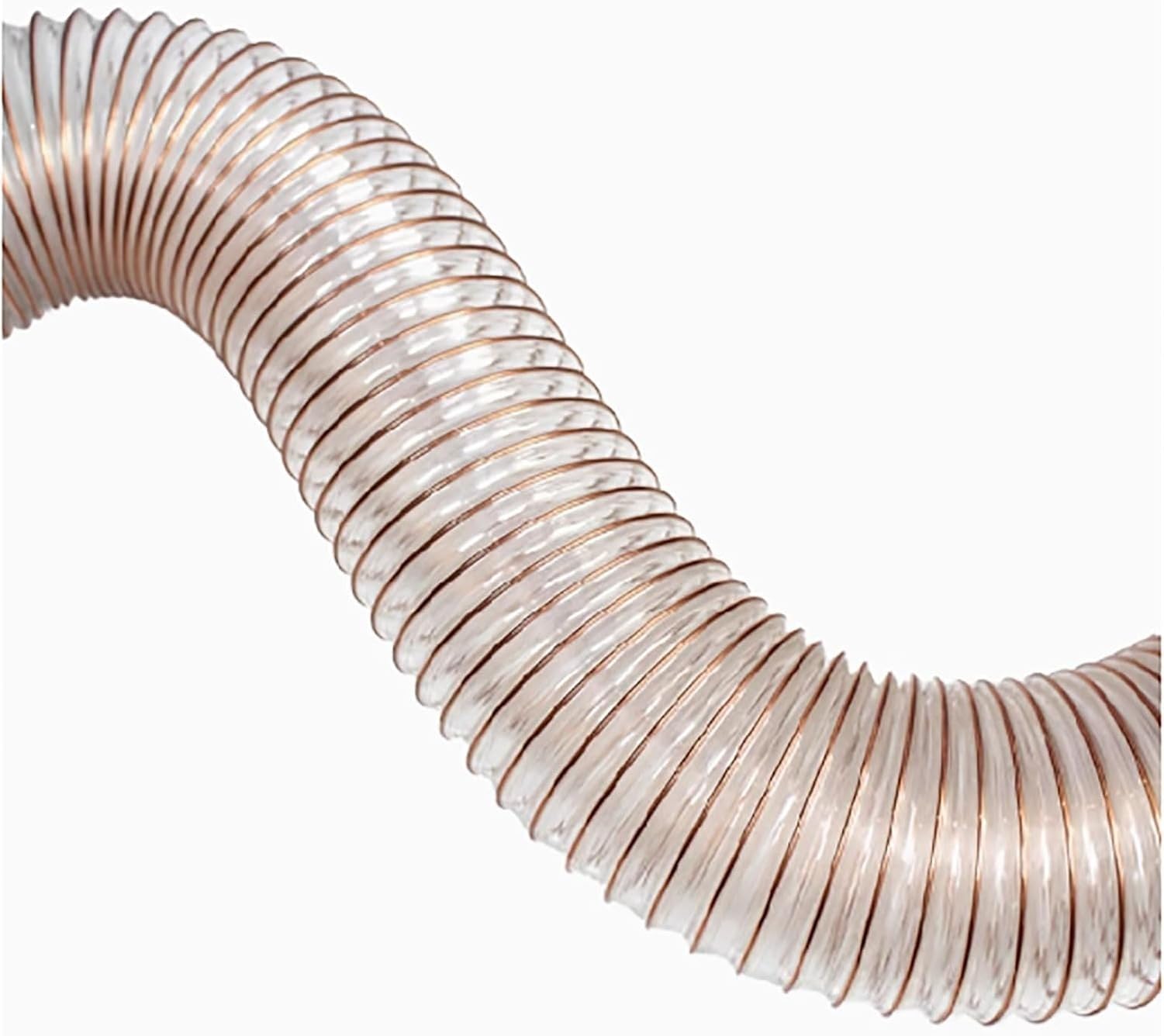 PUR Absaugschlauch 60mm Innendurchmesser, 1m flexibel transparent für Industrie Absauganlage Staubsauger Rohr, 1.5mm, 1.5mm