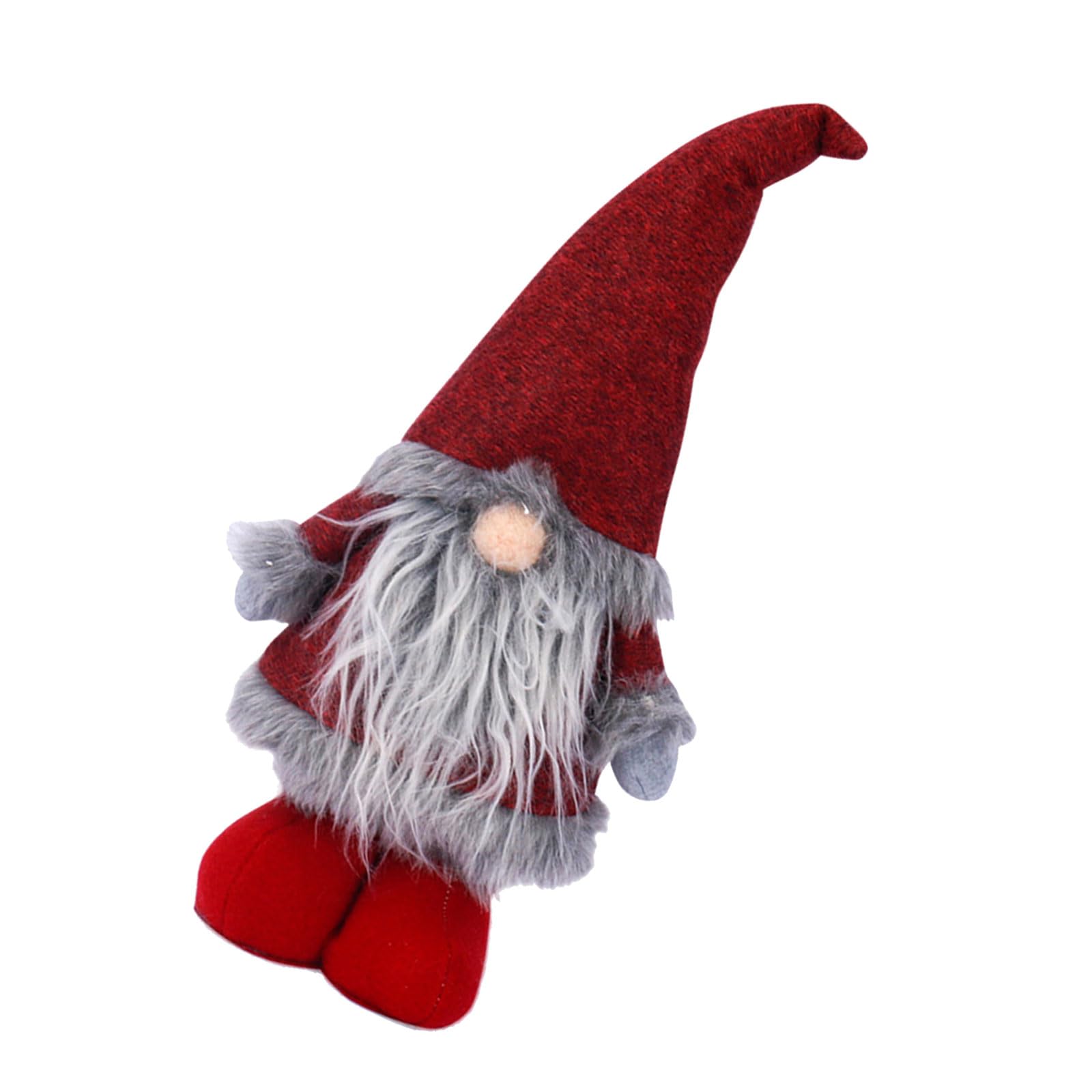 Jazuaiao Handcrafted Felt Dwarf Santa Statue 160g Holiday Centerpieces for Parties and Gatherings Faceless Holiday Figurine