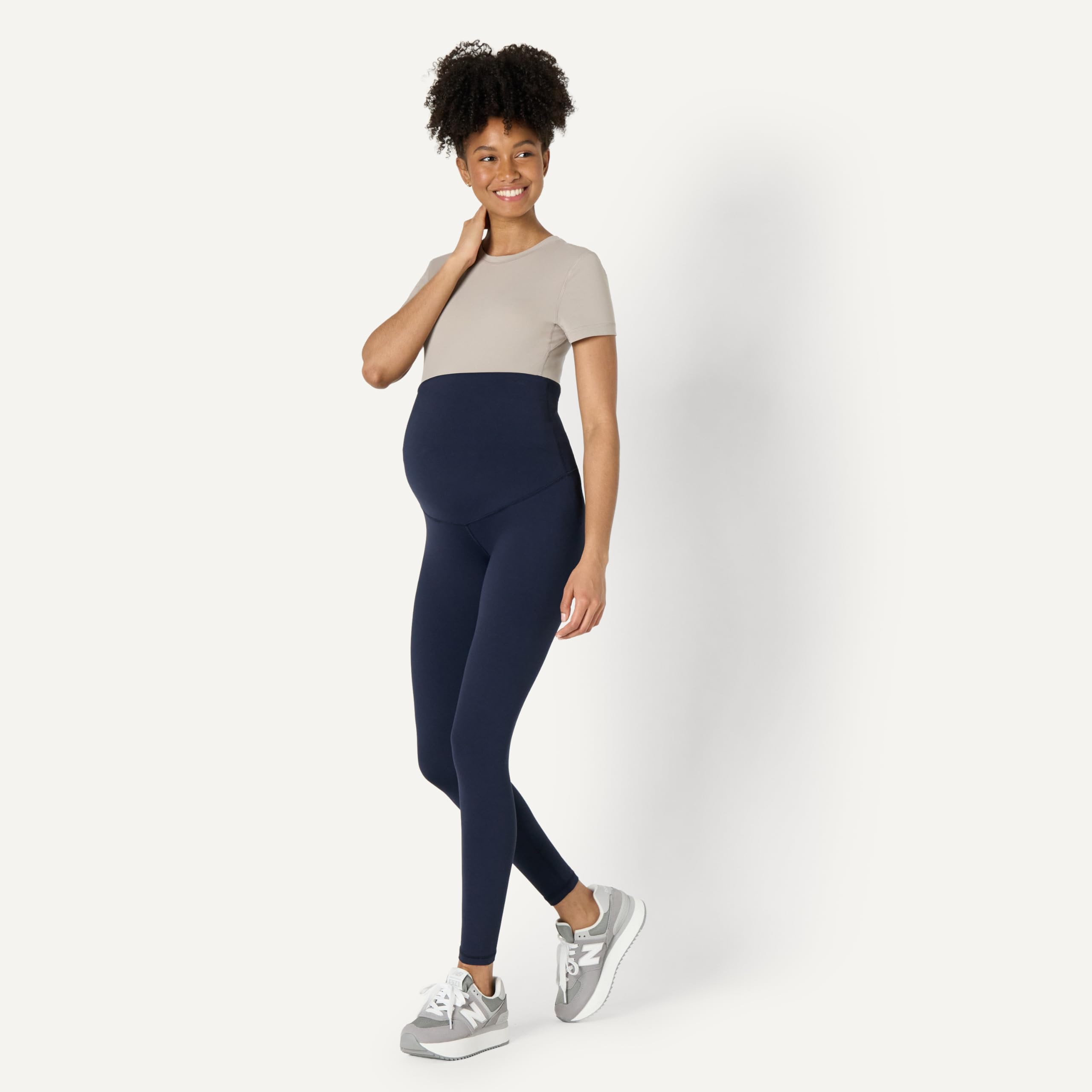 Amazon Essentials Mujer Mallas Deportivas FormFlex, Suaves y Largas, para Maternidad, sobre el Vientre, para Yoga, Entrenamiento y Embarazo
