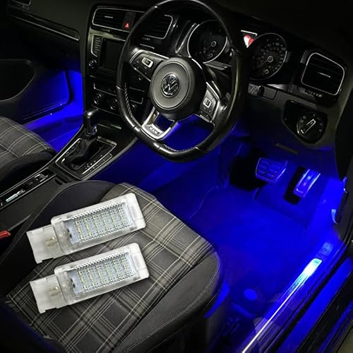 Image of GBrite Footwell Door Interior Lights Golf MK5 MK6 MK7 7.5 LED VW WHITE BLUE RED SMD OEM Replacement - 2PCS (Blue)