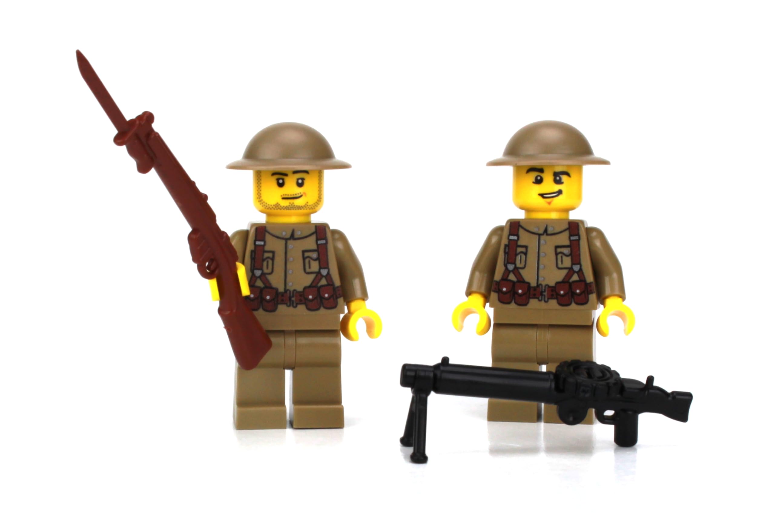 Battle Brick 1.6 Inches Tall US Army WW1 Doughboy Soldiers Custom Minifigures| Genuine Military Minifig | Printed in The USA | World WAR | Great Gift for Ages 8+ to Adult AFOL