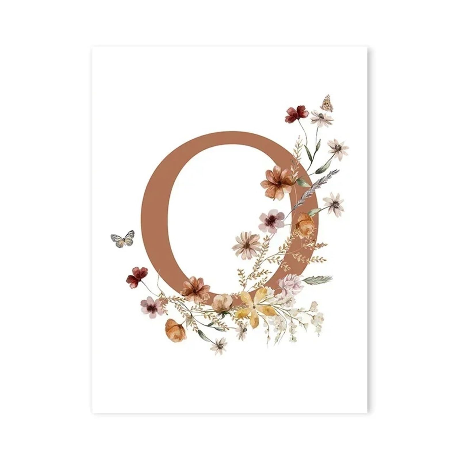 Affiches pour bébé fleurs roses et arc-en-ciel 40x60cm pour chambre fille