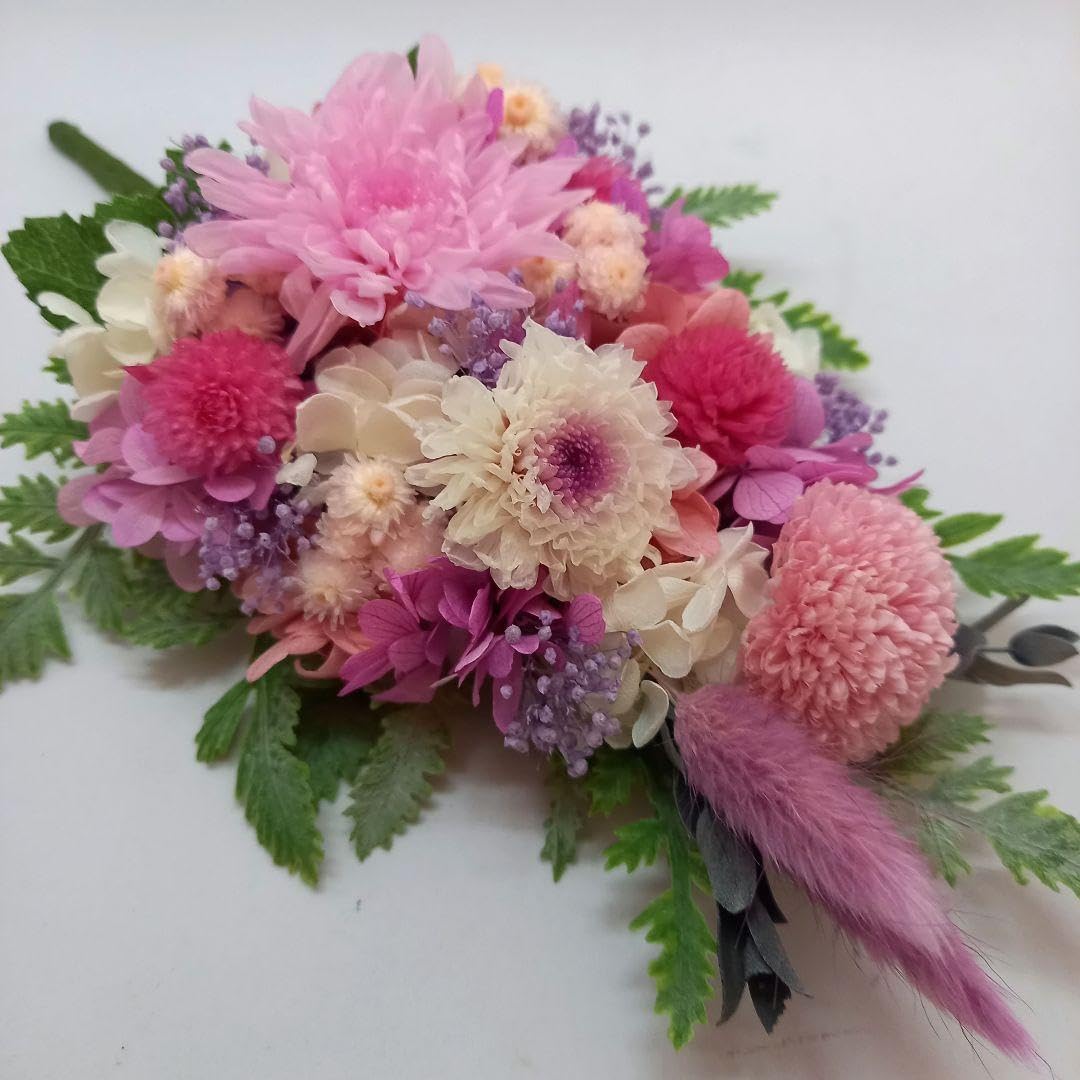 仏花 プリザーブドフラワー ピンク系 花器なし