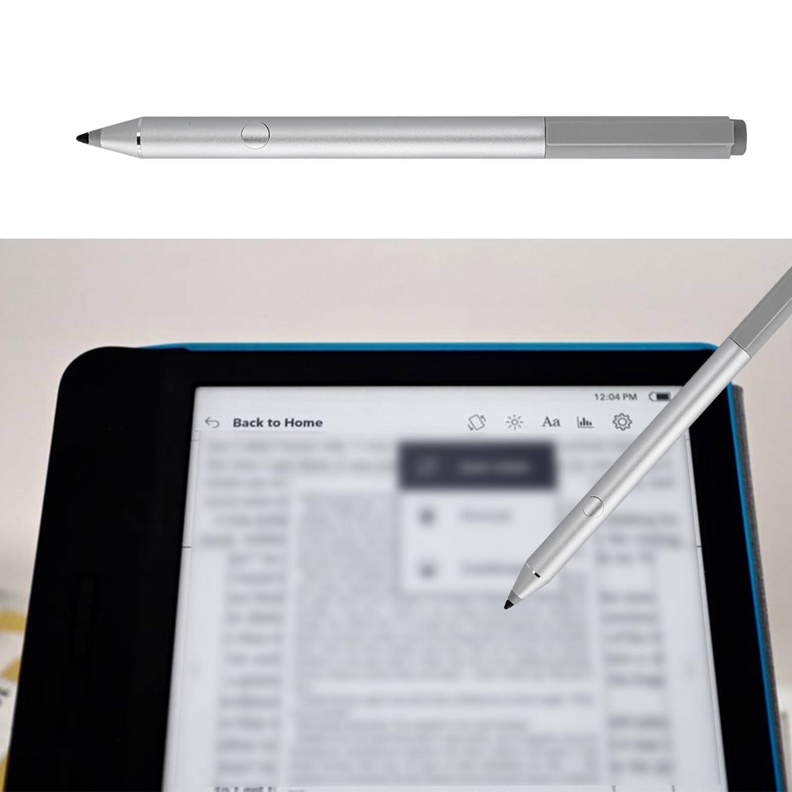 Stylus 2 Compatible avec Kobo Stylus 2 Compatible avec les liseuses Sage, stylet pour Kobo Elipsa/Elipsa 2E/Libra Colour 6/7"/Libra 2 Pen (Argenté)