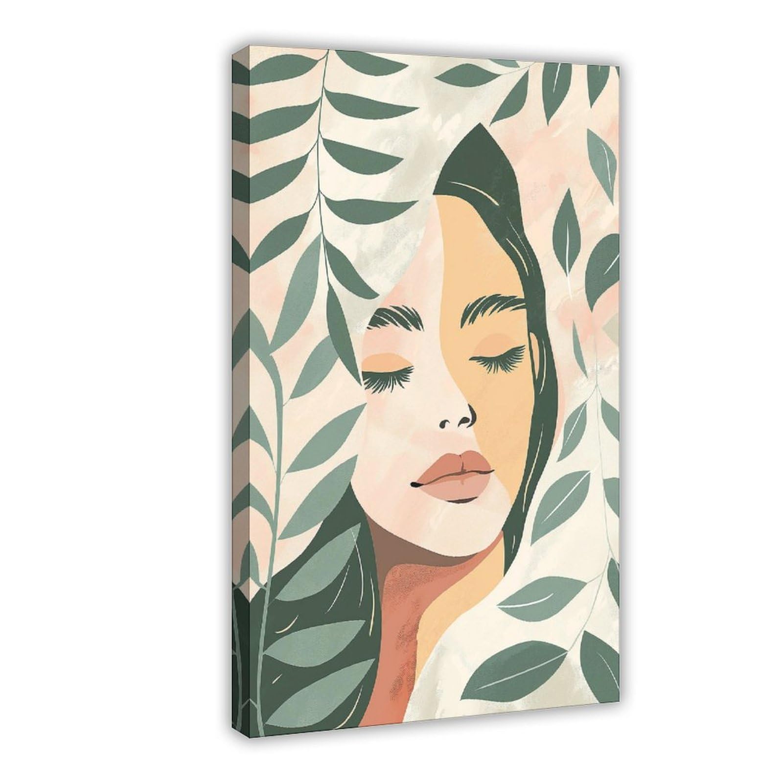 Bareronor Abstract Face Body Canvas Poster Bedroom Decor Landscape Office Room Decor Gift 16" L X 24" W