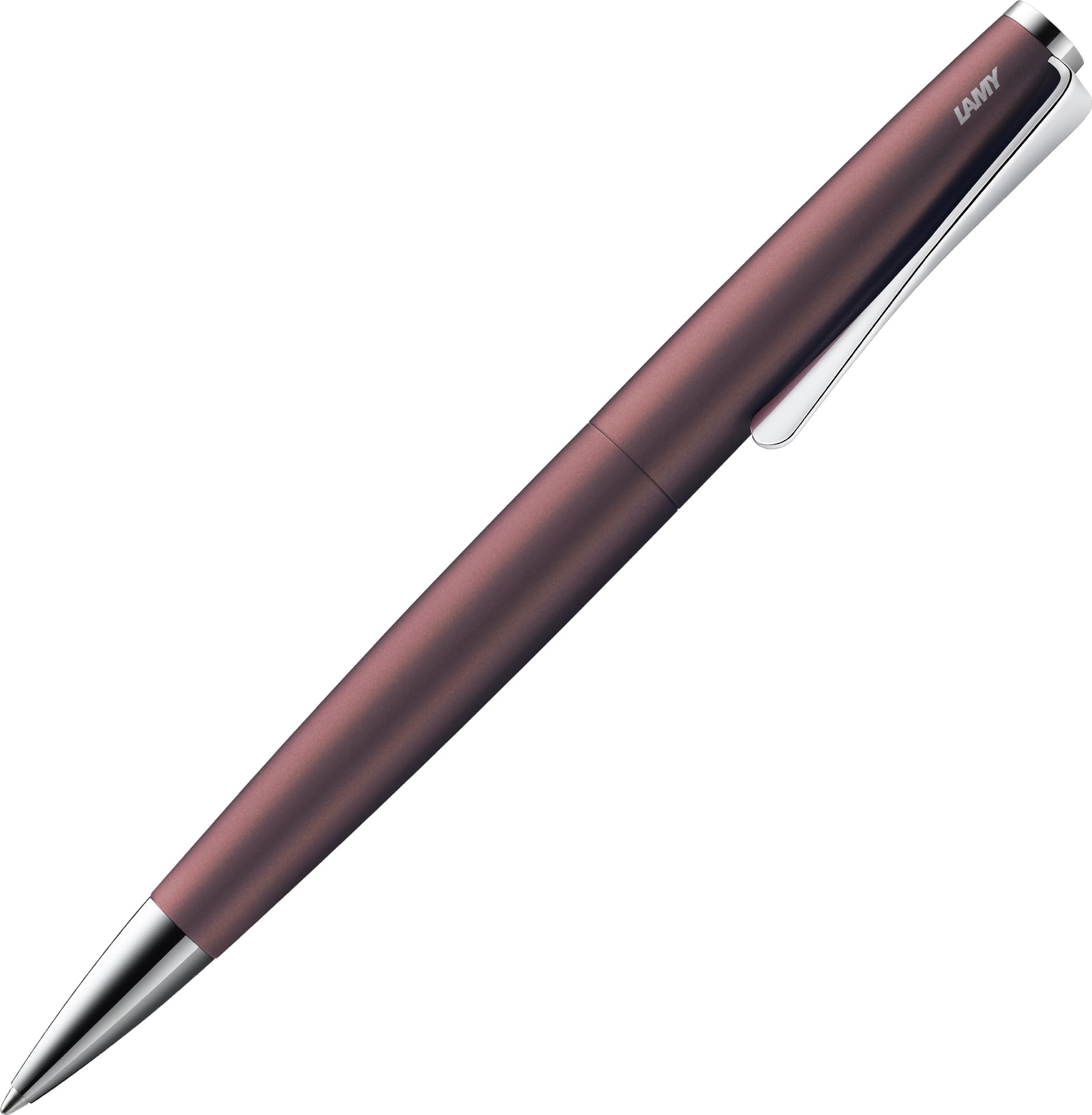 Lamy studio orion matt - ballpoint pen in elegant stainless steel casing - with propeller-shaped clip - incl. giant refill M 16 in line width M in black
