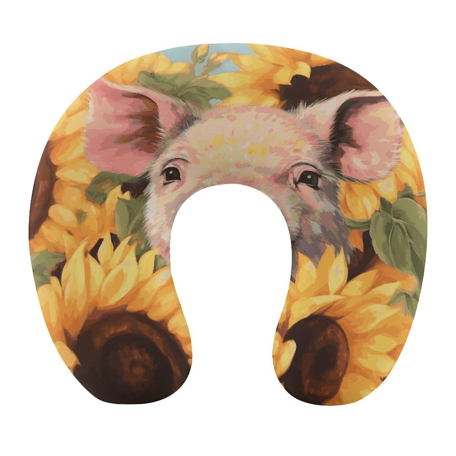FekiLoot Smiling_77725070 Travel Pillow U Shaped Neck Pillow Comfortable Memory Foam Pillow Portable Soft Headrest Lightweight Neck and Head Support for Planes Trains Self-Driving Cars