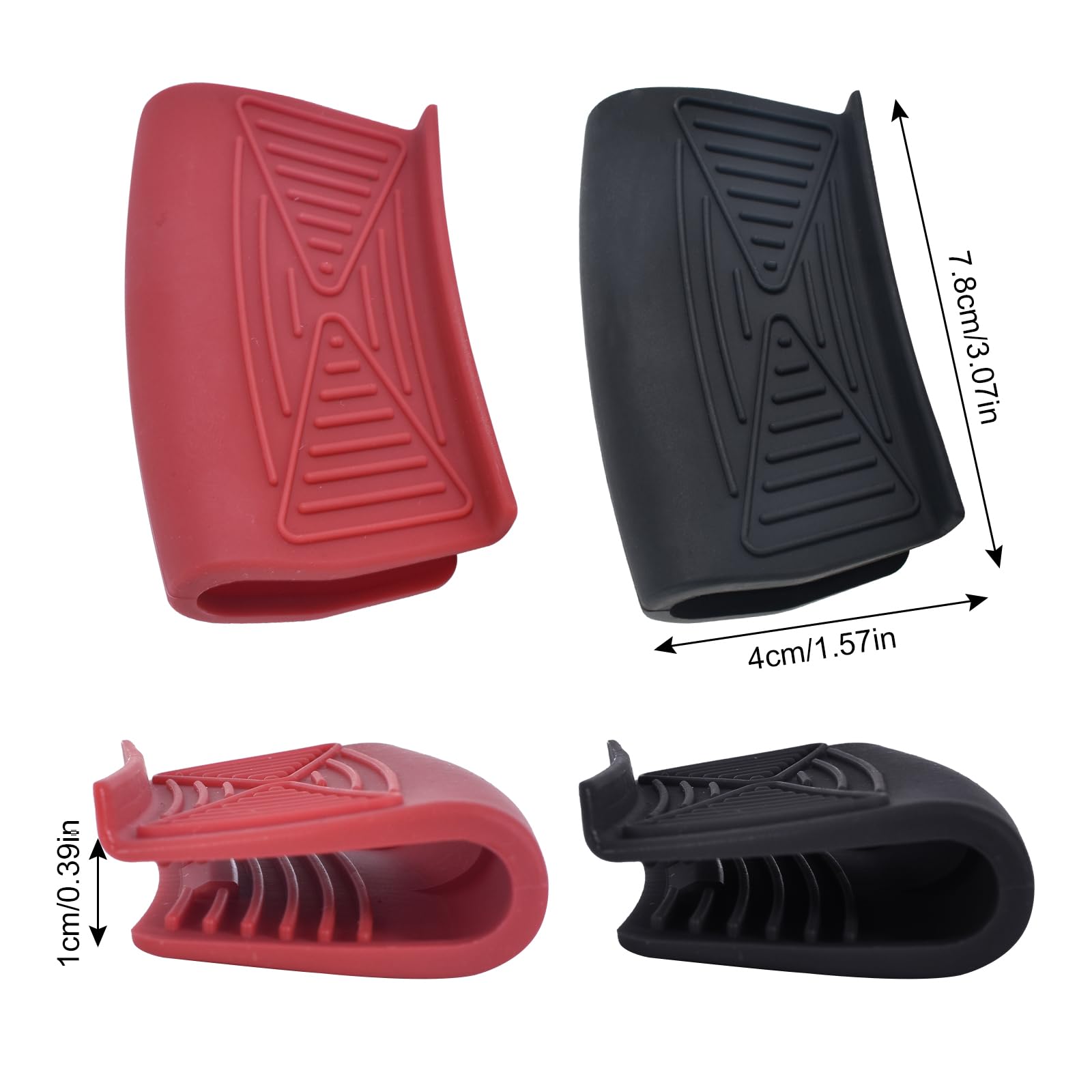 IIRC Silikon Topfgriff-Schoner & Untersetzer Set – 2 Paar Griffe + 2 Untersetzer, Hitzebeständig