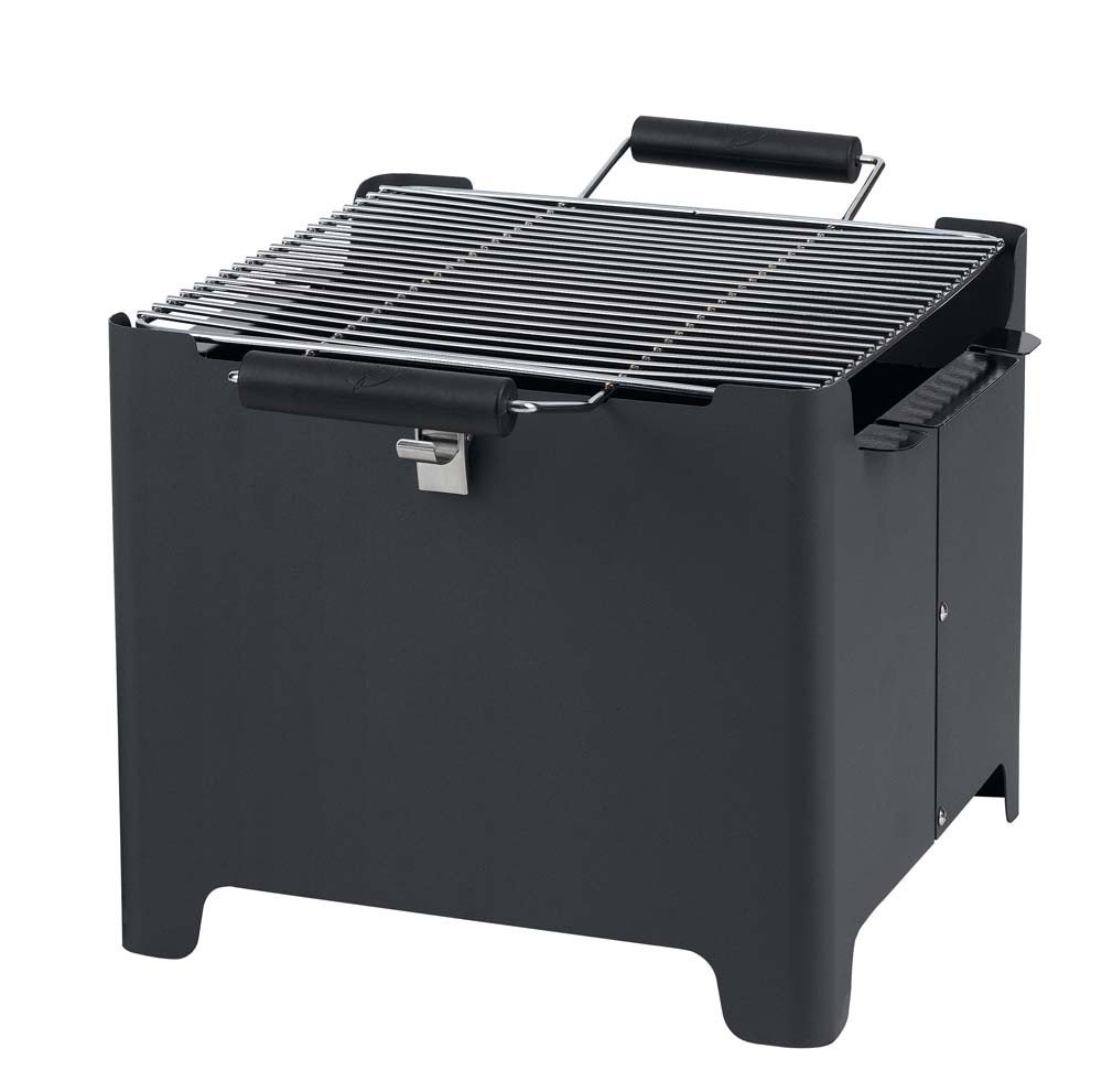 tepro Holzkohlegrill Chill&Grill Cube anthrazit, Grillfläche: ca. 31,5 x 31,5 cm