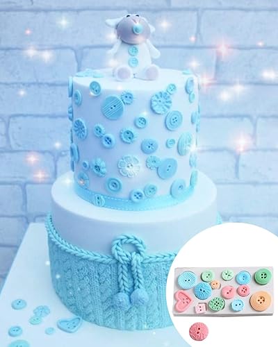 Miniatura 4 de JeVenis Juego de 5 mini suéter de punto para fondant, textura de ganchillo, decoración de tartas, tapete de impresión para baby shower, fiesta,