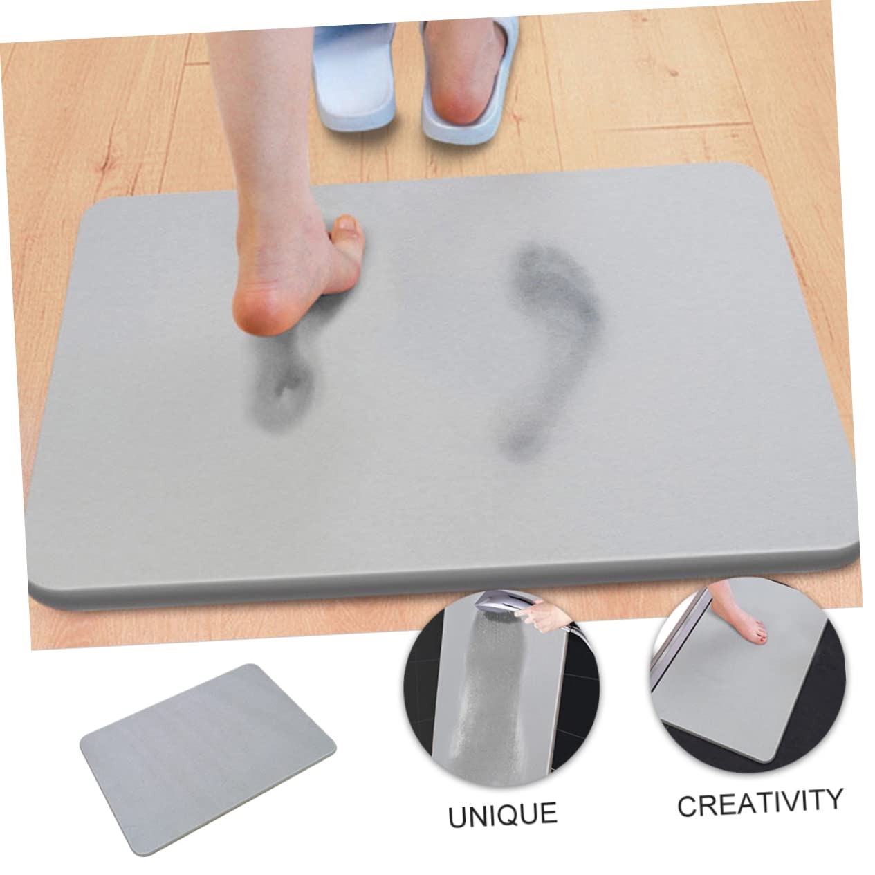 Diatomite Tapis de Bain Absorbant Antidérapant, Sol Ménager