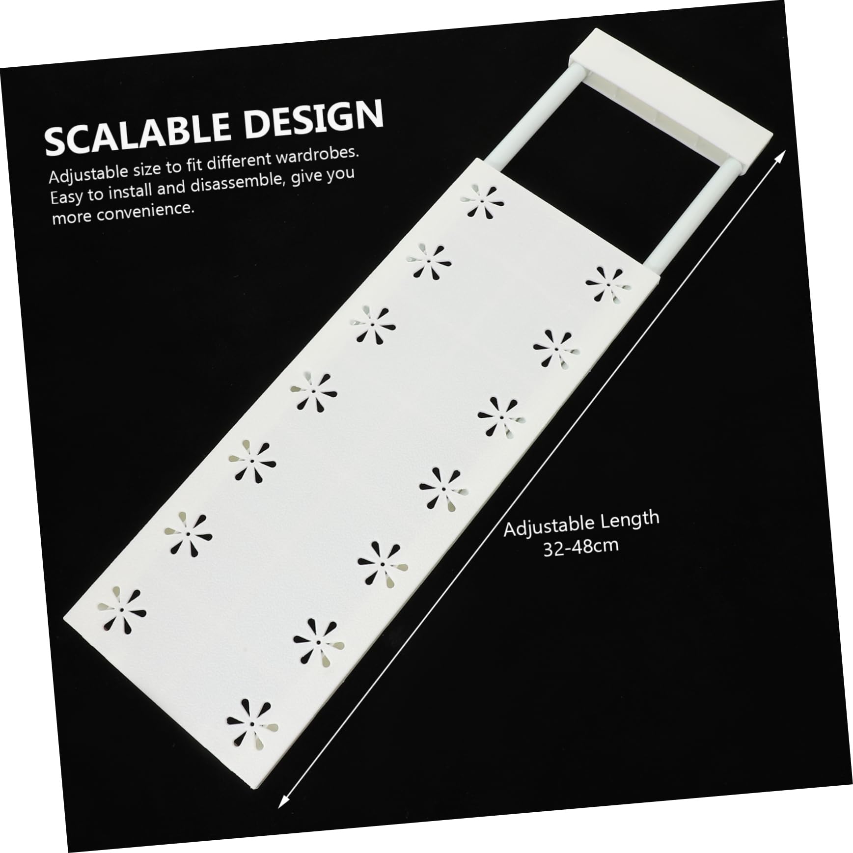 Ciieeo Closet Shelf Organizer Expandable Tension Shelf for Cabinet Easy Install