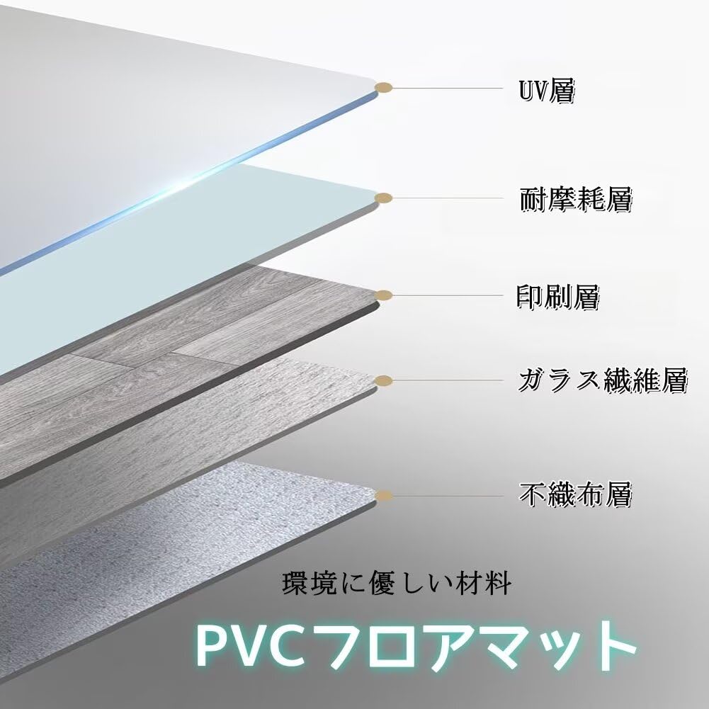 Amazon.co.jp: Tappros フロアマット フローリングマット 本間8畳 木目 