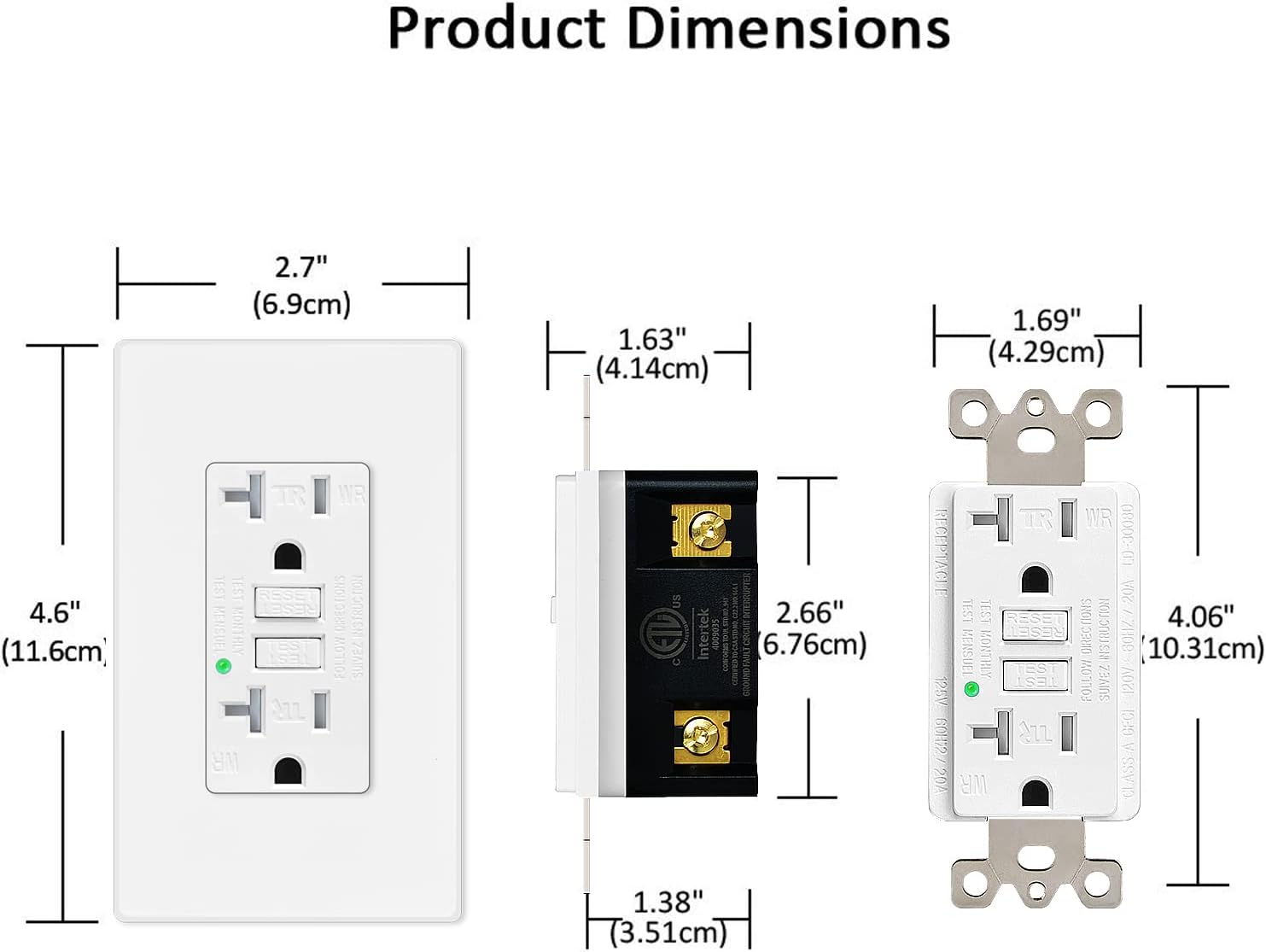 🔥 Flаѕh Sаlе NineLeaf 10 Pack 20 Amp GFCI Outlet Receptacles,Tamper-Resistant(TR)and Weather-Resistant(WR) with LED Indicator, Decorative Wall Plates and Screws Included, ETL Certified, White Gеt Chеар Prісе NineLeaf 10 Pack 20 Amp GFCI Outlet Receptacles,Tamper-Resistant(TR)and Weather-Resistant(WR) with LED Indicator, Decorative Wall Plates and Screws Included, ETL Certified, White