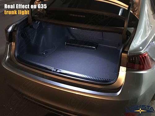 Miniatura 6 de Paquete de 10 luces LED blancas superbrillantes para interiores Infiniti G35 Coupe 2003 2004 2005 2006 2007 + luces de matrícula y herramienta de