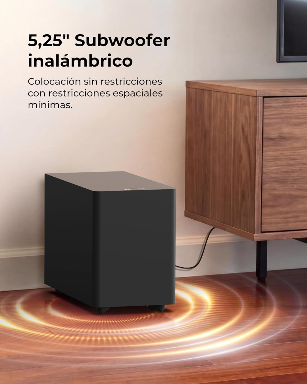 ULTIMEA Barra de Sonido 2.1 con Subwoofer Inalámbrico, Control por App, VoiceMX y BassMX, 240W Potencia Máxima para Smart TV,Óptico,HDMI, Bluetooth 6.0, Graves Ajustables, Poseidon M30(Modelo 2026)