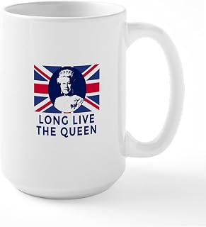 CafePress Queen Elizabeth II: Long Live The Quee Large Mug 15 oz (444 ml) Ceramic Coffee Mug