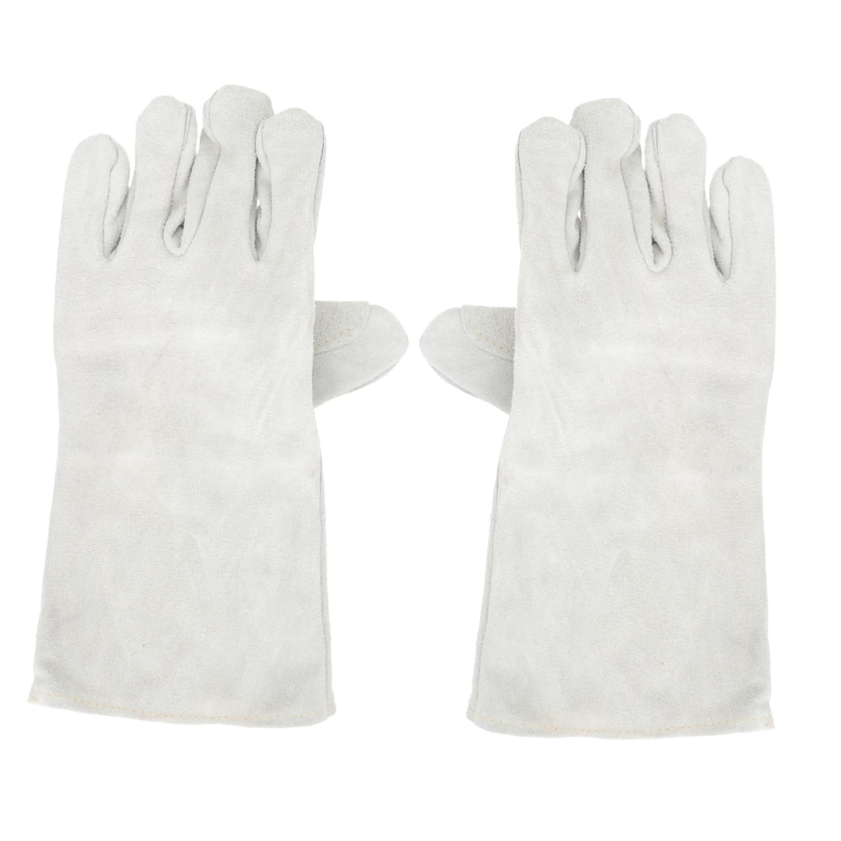 BESTonZON Electrician Gloves Heat Resistant Sturdy Leather Safety Mittens for Welding