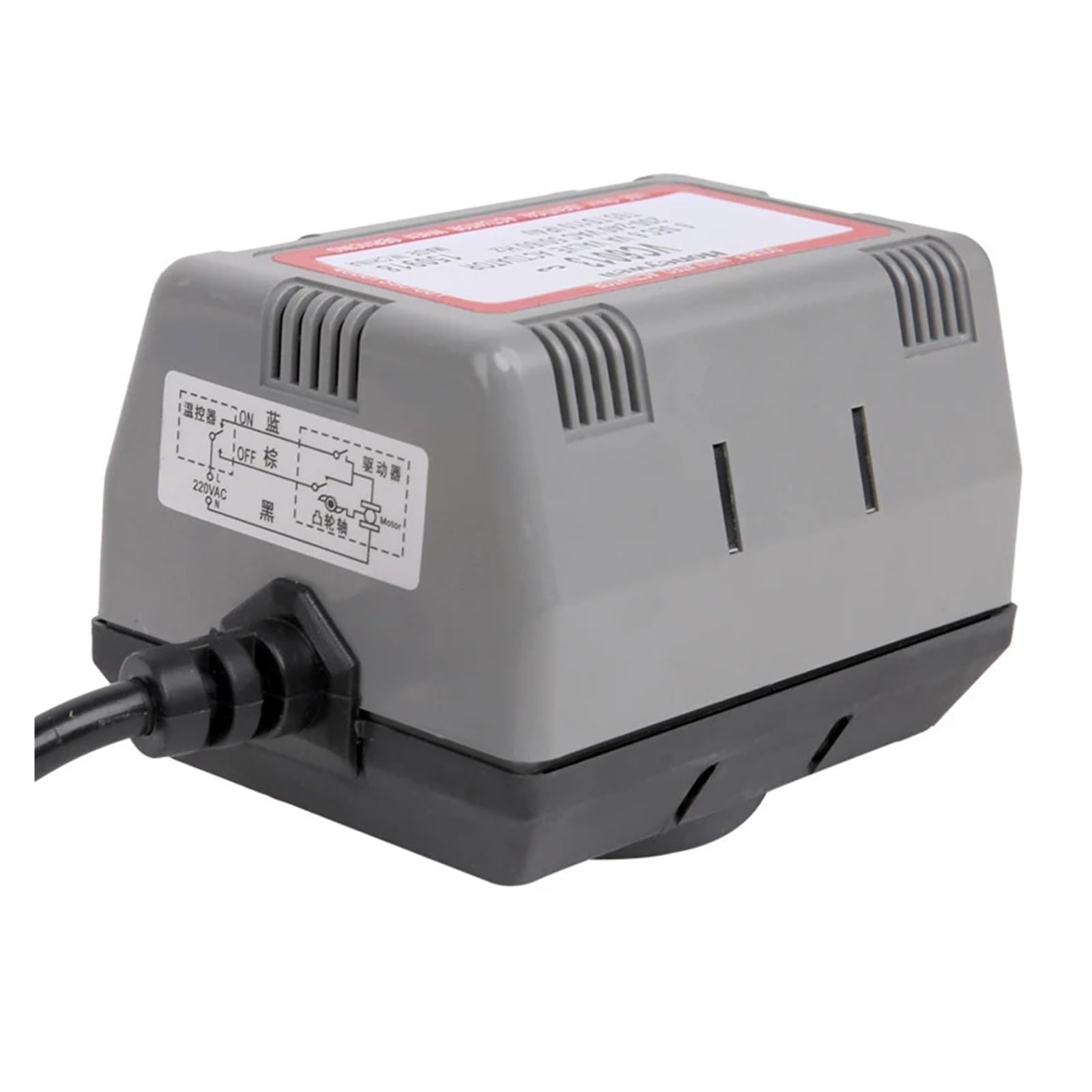 Elektrischer Kugelhahn für Wasser 1/2'' 3/4'' 1'' 3-Wege-Messing-Motorkugelventil mit elektrischem Absperrventil VC6013 Fan Coil AC220V Motorisierter Kugelhahn aus Edelstahl(3/4")